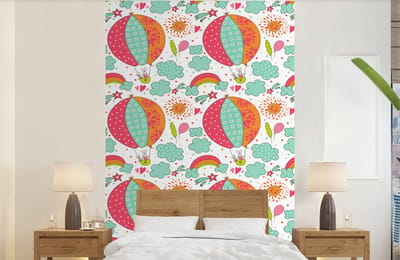 Behang - Fotobehang Konijn - Patroon - Baby - Breedte 140 cm x hoogte 220 cm