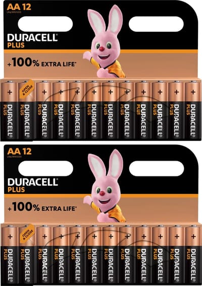 Duracell Alkaline Plus | AA Batterijen - 24 stuks