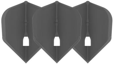 L-Style Champagne Flight L3 Shape Clear Black - Dart Flights