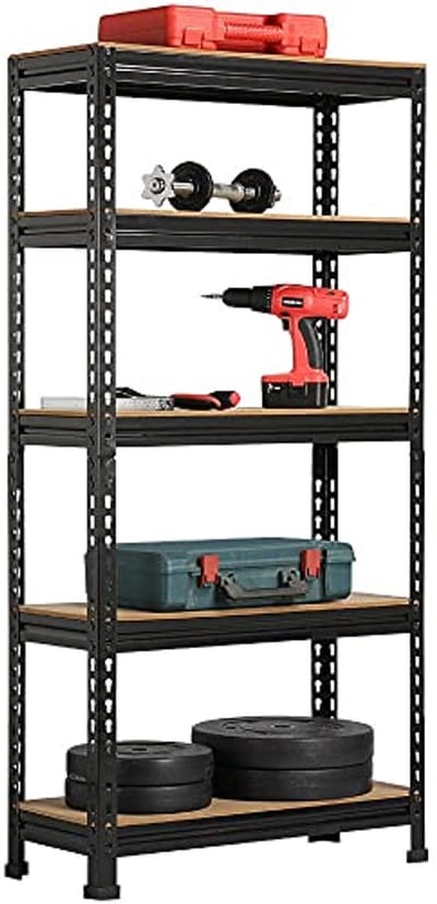 Opbergrek voor zware lasten - 150 x 70 x 30 cm, 5 planken, metalen rek, maximaal 750 kg