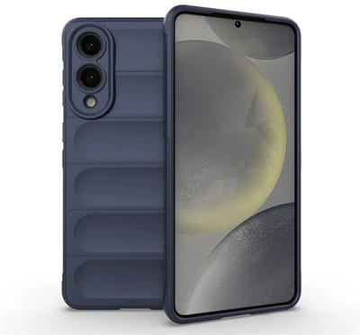 MobyDefend Hoesje - Geschikt voor Samsung Galaxy S25 Edge - TPU Gripcase - Blauw