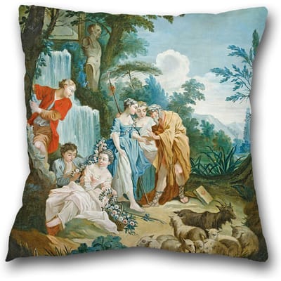 Artistieke olieverfpatroon kussenhoes met korte pluche print woonkamer bank decoratie kussenhoes kussenhoezen 50x50cm