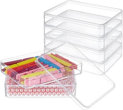 Acryl Opbergdozen - Transparante Vitrines - Sieraden Organiseren - Met Deksel - 13x10x2.6 cm - Transparant