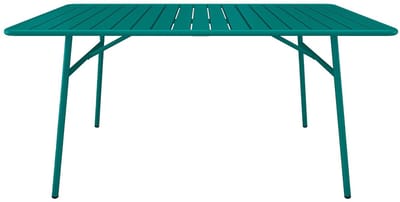 Vente-unique Ronde tuintafel D160 cm van metaal - Blauwgroen - MIRMANDE van MYLIA