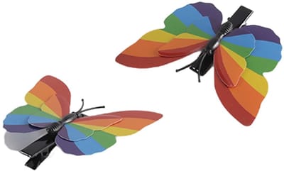 Dailygoods- Regenboogvlinderhaarspelden 8 stuks - Haaraccessoires voor vrouwen/meisjes - Haarversieringen voor feesten - Kapselaccessoires - 3D-vleugelontwerp - Kleurrijke outfits