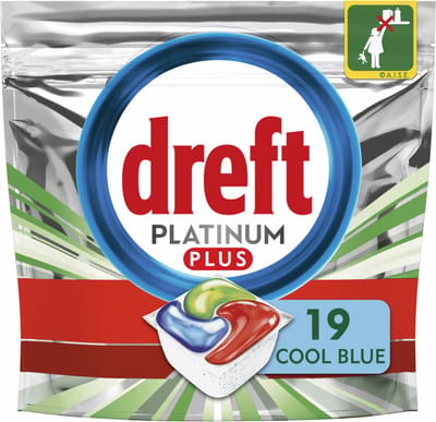 Dreft Platinum Plus All In One - Vaatwastabletten - Voordeelverpakking 5x19 stuks