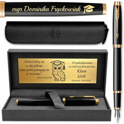Parker IM Vulpen Zwart GT met Gravure en Luxe Geschenkdoos