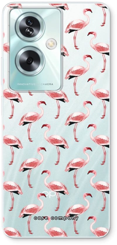 Case Company® - Hoesje geschikt voor Oppo A79 hoesje - Flamingo - Soft Cover Telefoonhoesje - Bescherming aan alle Kanten en Schermrand