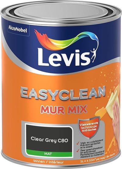 Levis - Easyclean Mur Mat Mix - Clear Grey C80 - Mengverf - 1 L