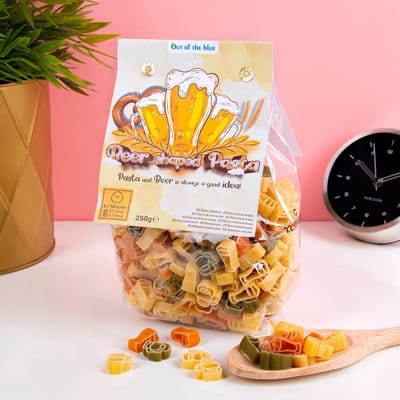 Out of the Blue Bierglas Pasta - 3 Kleuren - 250g - Unieke Pasta in Vormen - Bierglasvormige Pasta