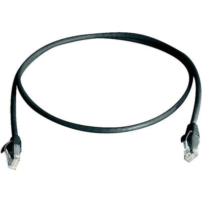 Telegärtner 100008722 RJ45 Netwerkkabel, patchkabel CAT 6 5.0 m Zwart Vlambestendig, Met anti-kniktule 1 stuk(s)