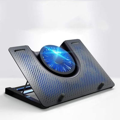Laptop Koelstandaard - Notebook Koeler - Apparaat Koelen - Stille Ventilator - 160mm Ventilator - Zwart