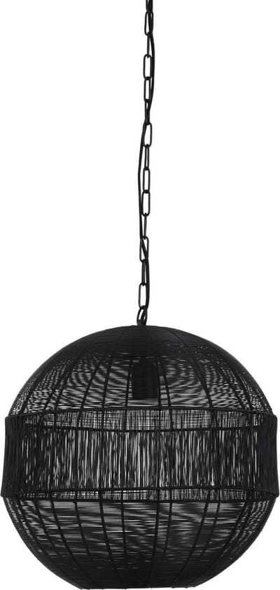 Light & Living Pilka Hanglamp - Zwart - Ø45x47 cm