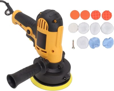 Polijstmachine Kit - Schuurmachine Waxer - Oppervlakken Behandelen - Traploze Snelheidsregeling - 125mm Schijf - Grijs