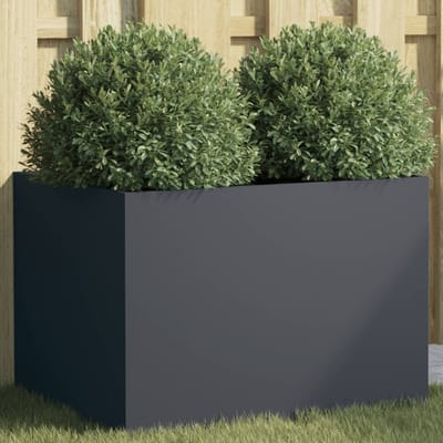 vidaXL - Plantenbak - 62x47x46 - cm - staal - antracietkleurig