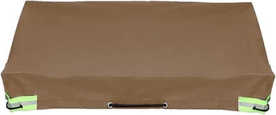 Aanhanger afdekzeil - Trailerhoes waterdicht - Transport beschermen - Volledige dekking - 207 x 114 cm - Bruin