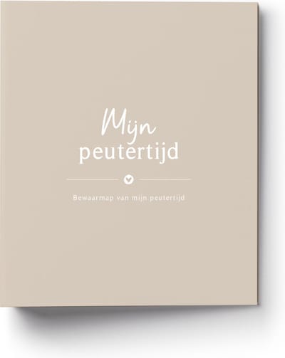 Fyllbooks - Mijn Peutertijd Bewaarbundel - Opgroeiboek 1 tot 4 - Invulboek A4 Formaat - Beige