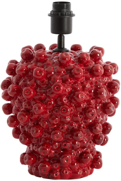Tafellamp - rood - Berries - keramiek - Ø 26cm - E27 - 1742779 - Light & Living