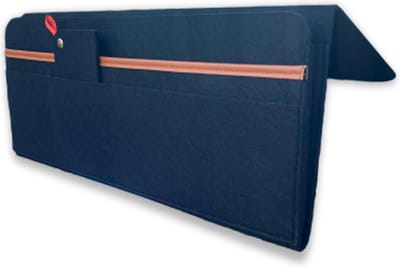Prival Bedside Pocket Opbergzak Bed en Bank Organizer – Lectuurbak en Tijdschriftenhouder met Extra Opbergvakken – Zwart