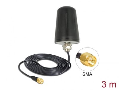 Delock 89534 89534 WiFi-antenne 3 dBi 2.4 GHz