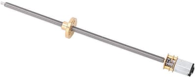 DC reductiemotor - Gelijkstroommotor motor met tandwielkast - Robotica projecten - Lange uitgangsas - 160 mm - Zilver
