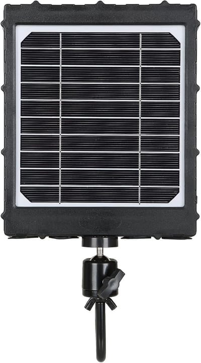 Zonnepaneel voor camera - Trailcamera oplader - Buitenmonitoring - Ingebouwde 8000 mAh accu - IP66 waterdicht - Zwart