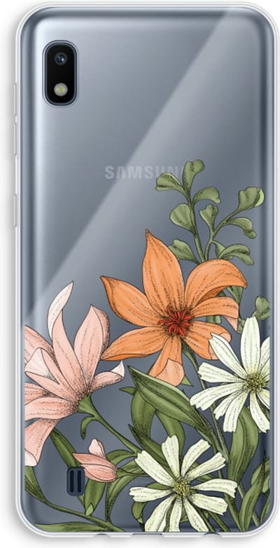 Case Company® - Hoesje geschikt voor Samsung Galaxy A10 hoesje - Floral bouquet - Soft Cover Telefoonhoesje - Bescherming aan alle Kanten en Schermrand