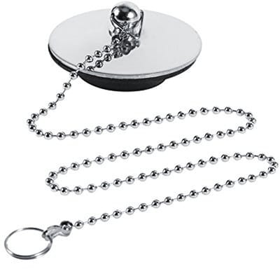 Badstop met Ketting - Chromen Gootsteenplug voor Badkamer Afvoerstop