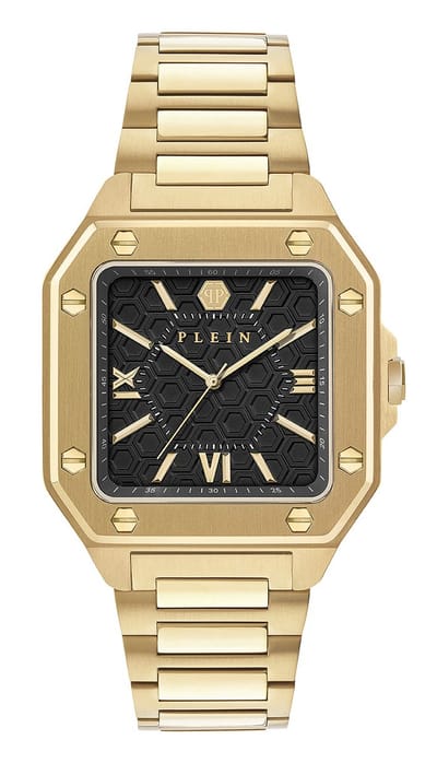 Philipp Plein Plein Edge PWYGA0426 Horloge - Staal - Goudkleurig - Ø 42 mm