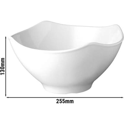 GGM Gastro (6 Stück) Schale - GLOBAL BUFFET - Melamin - 3 Liter - 255x255mm - Weiß