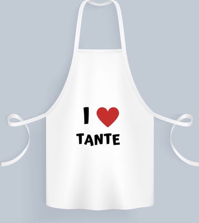 Akyol - i love tante Keukenschort - Tante - de liefste tante - verjaardag - cadeautje voor tante - tante artikelen - kado - geschenk - 82 bij 71 cm