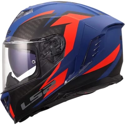 LS2 FF818 Storm III helm Dynamo mat blauw rood