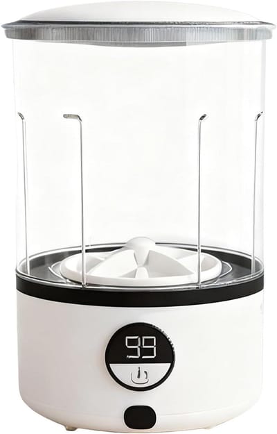 Draagbare Wasunit - Mini Wasmachine - Reis Wassen - Draadloos Oplaadbaar - 16.8 cm - Wit