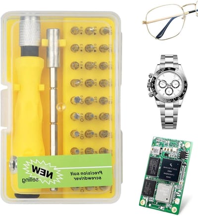 Mini Schroevendraaierset - Precisie Gereedschap - Apparaten Repareren - 32 Precisie Bits - Compact Formaat - A