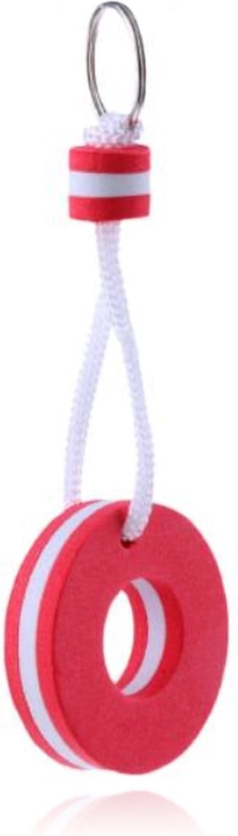 LGT JWLS Nautische Stijl Drijvende Sleutelhanger - Rond - Rood
