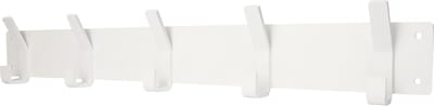 Marcellis - Kapstok - Wandkapstok met 5 haken + schroefset - staal - 70cm bij 12cm - mat wit - T1