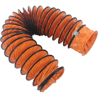 Tuyau de gaine PVC flexible pour ventilateur d'extraction Robuste 8 pouces avec crochet en S Support en acier 10 mètres 10 M/32.8 FT