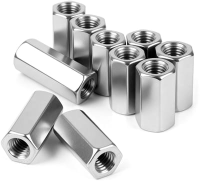 M8 x 30 mm Verbindingselementen van 304 RVS, Hexagon Moeren, Spacer Sleeves en Verlengmoeren voor Huishoudelijke en Kantoorapparatuur, Set van 6