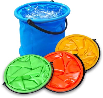 Opvouwbare emmer 2 liter - kleurrijk - multifunctioneel - ideaal voor camping en strand - ShopVlot