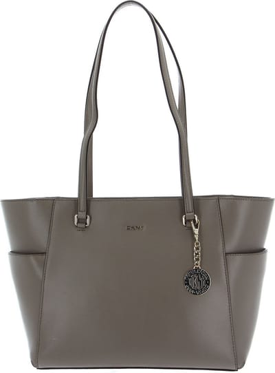 DKNY Leren Shopper Schoudertas Bryant Pocket Tote Toffee Bruine