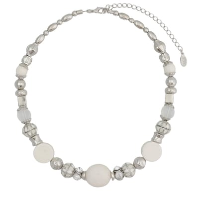 Behave® Korte ketting met diverse kralen 42 cm - Nikkelvrij