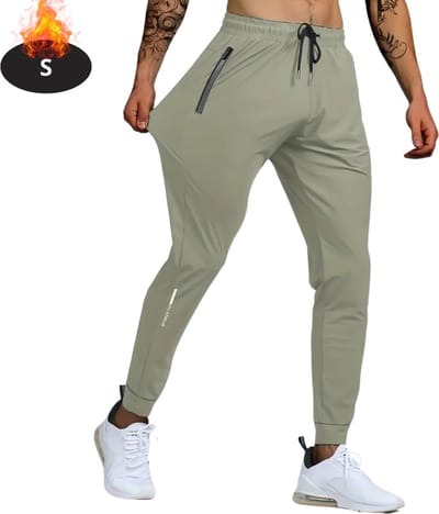 Livano Trainingsbroek Heren - Sportbroek - Trainingsbroek Lang - Trainingspak - Sportkleding - Khaki - S