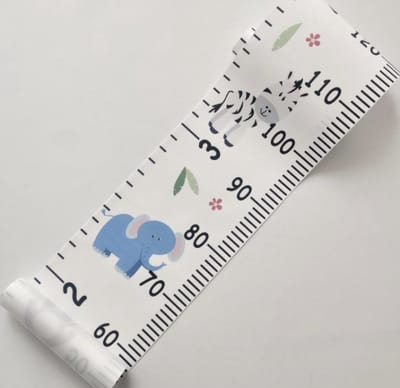 IL BAMBINI - Groeimeter - Kleurrijk Dieren - Babykamer - Kinderkamer - Canvas - Hout - 200 x 20 cm- Decoratie Meetlint - Wanddecoratie