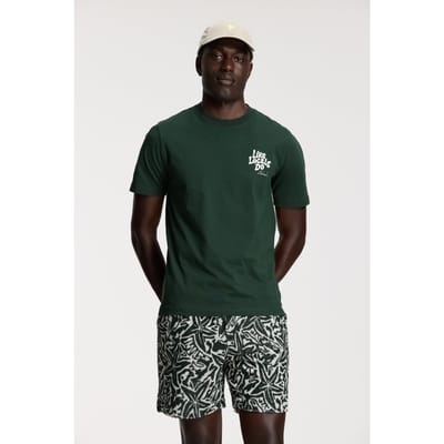 Shiwi Liam Regular T-shirt Like Locals Do Green Leaf Maat: XL | T-shirts met Print Outlet | Heren | Groen