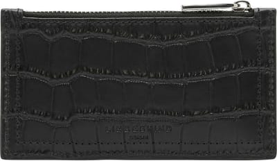 LIEBESKIND BERLIN Kaarthouder LOU 2 New Croco New Wallet Black Zwart
