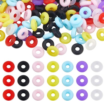420Pcs Gemengde Kleur Siliconen Kralen Stoppers O Ringen Herbruikbare Spacer Kralen Voor Sieraden Maken Accessoires