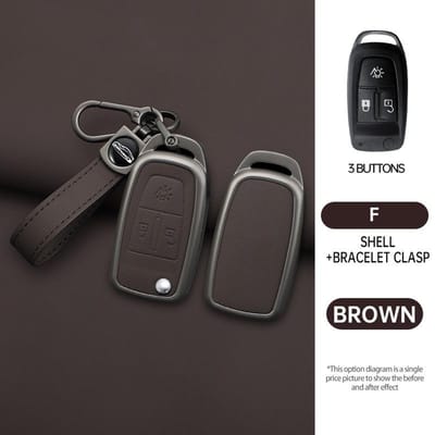 Coque de Protection pour Clé de Voiture Pliante à 3 Boutons en Alliage de Zinc Pour Daf 106 Cf Euro 6 Xg Xf Porte-clés Télécommande Flip Accessoire Camion gray