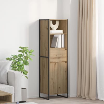 vidaXL - Boekenkast - Ambachtelijk - Eiken - 43 - x - 36 - x - 150.5 - cm - Bewerkt - hout