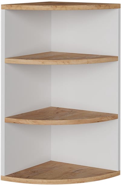 Vicco Ecki Hoekplank – 30 x 60 cm Eik wit/goud