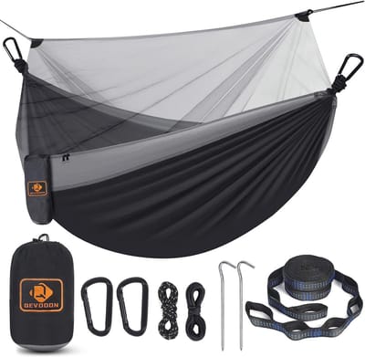 Camping Hangmat met Net - Lichtgewicht Parachute Nylon Hangmat voor Backpacken en Buitenactiviteiten